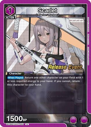 Image of Scarlet (051) (UE14BT/NIK-1-051) - UE14BT GODDESS OF VICTORY NIKKE Release Event Cards