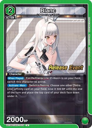Image of Blanc (UE14BT/NIK-1-074) - UE14BT GODDESS OF VICTORY NIKKE Release Event Cards