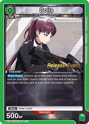 Image of Dolla (UE14BT/NIK-1-075) - UE14BT GODDESS OF VICTORY NIKKE Release Event Cards