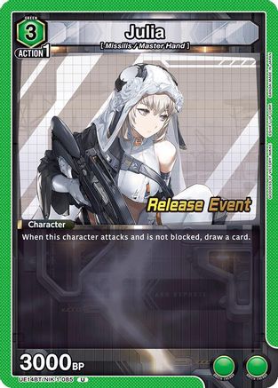 Image of Julia (UE14BT/NIK-1-085) - UE14BT GODDESS OF VICTORY NIKKE Release Event Cards