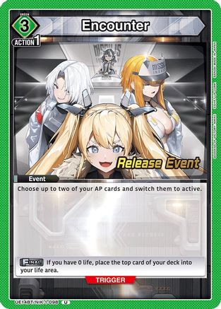 Image of Encounter (098) (UE14BT/NIK-1-098) - UE14BT GODDESS OF VICTORY NIKKE Release Event Cards