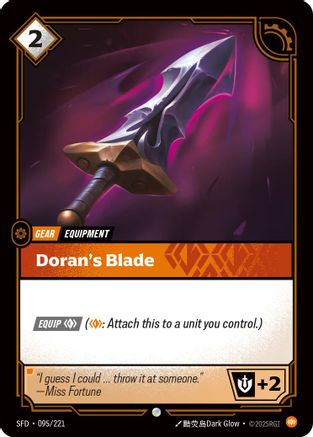 Image of Doran's Blade (095/221) - Spiritforged Foil