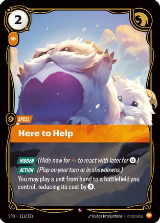 Image of Here to Help (111/221) - Spiritforged Foil