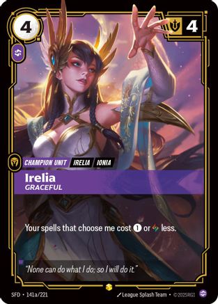 Image of Irelia - Graceful (Alternate Art) (141a/221) - Spiritforged Foil