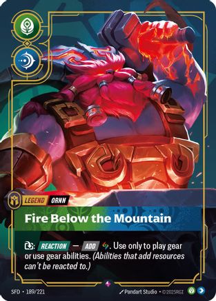 Image of Ornn - Fire Below the Mountain (189/221) - Spiritforged Foil