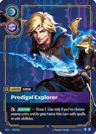 Image of Ezreal - Prodigal Explorer (199/221) - Spiritforged Foil