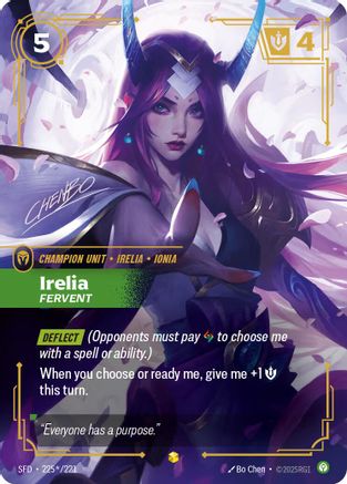 Image of Irelia - Fervent (Signature) (225*/221) - Spiritforged Foil