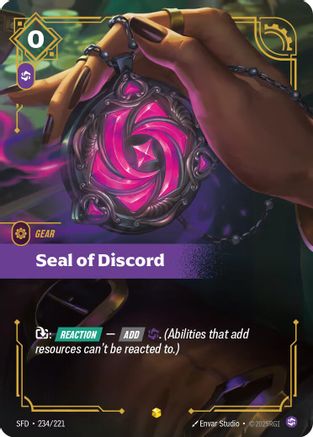 Image of Seal of Discord (Overnumbered) (234/221) - Spiritforged Foil