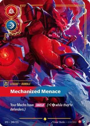 Image of Rumble - Mechanized Menace (Overnumbered) (240/221) - Spiritforged Foil
