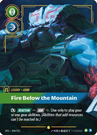 Image of Ornn - Fire Below the Mountain (Overnumbered) (244/221) - Spiritforged Foil
