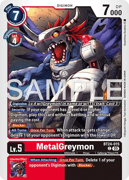 Image of MetalGreymon [BT24-015] [Time Stranger]
