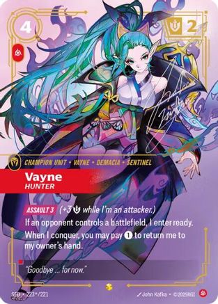 Image of Vayne - Hunter (Signature) (223*/221) - Spiritforged Foil