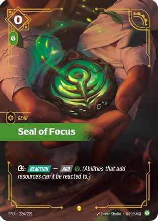 Image of Seal of Focus (Overnumbered) (226/221) - Spiritforged Foil