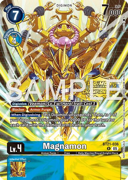 Image of Magnamon [BT21-036] (Championship 25-26 Season 2 Tamers Pack) [World Convergence]