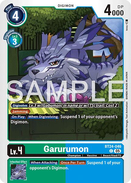 Image of Garurumon [BT24-046] [Time Stranger]