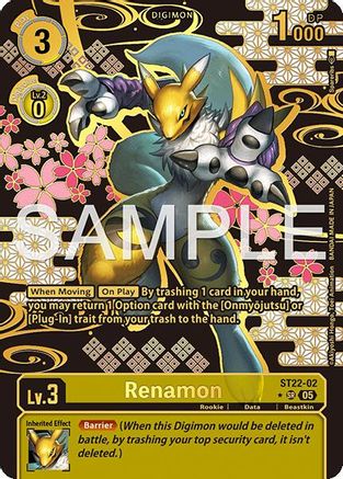 Image of Renamon [ST22-02] (Alternate Art) [Starter Deck: Amethyst Mandala Advanced Deck Set]