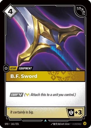 Image of B.F. Sword (161/221) - Spiritforged Foil