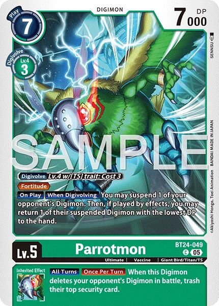 Image of Parrotmon [BT24-049] [Time Stranger]