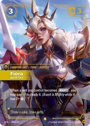 Image of Fiora - Worthy (Alternate Art) (180a/221) - Spiritforged Foil