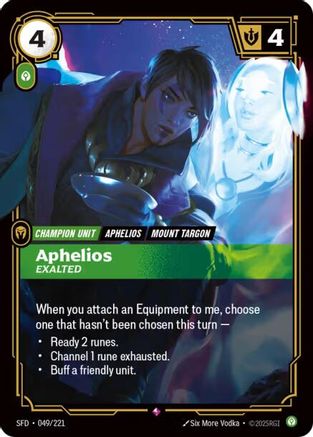 Image of Aphelios - Exalted (049/221) - Spiritforged Foil