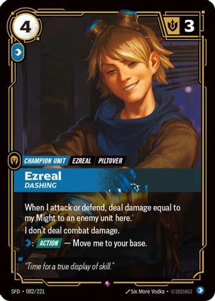 Image of Ezreal - Dashing (082/221) - Spiritforged Foil