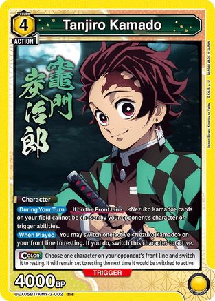 Image of Tanjiro Kamado (002) (UEX05BT/KMY-3-002) - UEX05BT Demon Slayer Kimetsu no Yaiba Vol2 Foil