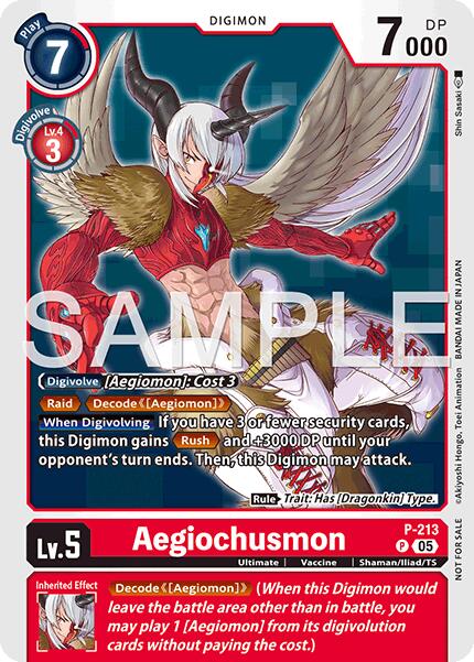 Image of Aegiochusmon [P-213] (Official Store Tournament 2026 Vol. 1) [Promotional Cards]