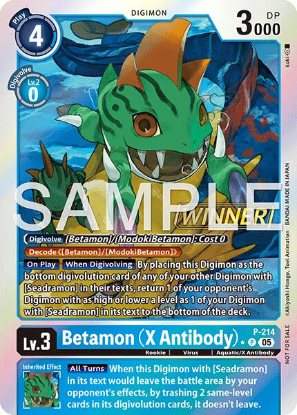 Image of Betamon [P] (X Antibody) (Official Store Tournament 2026 Vol. 1 Winner) [Promotional Cards]
