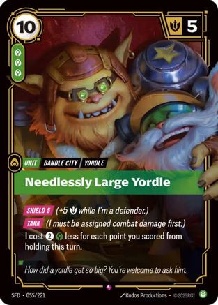 Image of Needlessly Large Yordle (055/221) - Spiritforged Foil