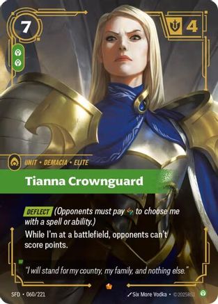 Image of Tianna Crownguard (060/221) - Spiritforged Foil