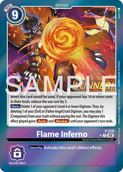 Image of Flame Inferno [P-219] (Official Store Tournament 2026 Vol. 1 Winner) [Promotional Cards]
