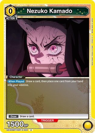 Image of Nezuko Kamado (003) (Box Topper Foil) (UEX05BT/KMY-3-003) - UEX05BT Demon Slayer Kimetsu no Yaiba Vol2 Foil