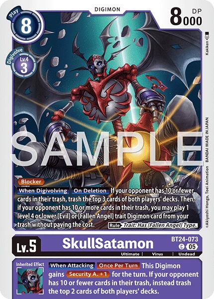 Image of SkullSatamon [BT24-073] [Time Stranger]