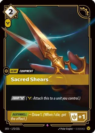 Image of Sacred Shears (172/221) - Spiritforged Foil