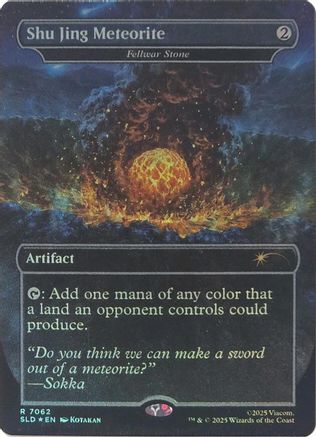 Image of Shu Jing Meteorite - Fellwar Stone (Rainbow Foil) (SLD-7062) - Secret Lair Drop Series Foil