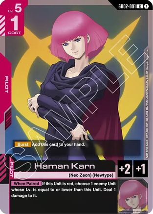 Image of Haman Karn (GD02-091) - Gundam Promotional Cards Holofoil