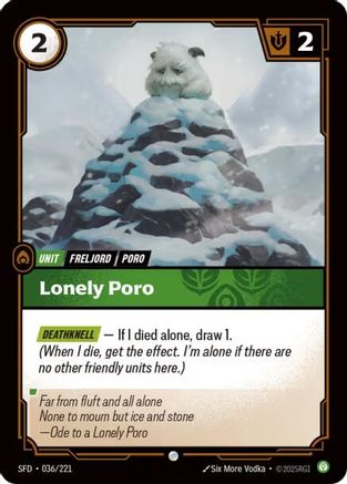 Image of Lonely Poro (036/221) - Spiritforged Foil