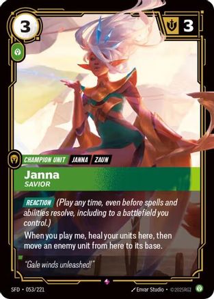 Image of Janna - Savior (053/221) - Spiritforged Foil