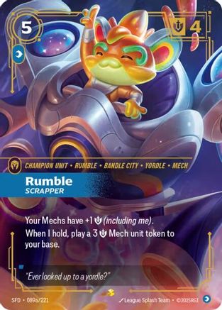 Image of Rumble - Scrapper (Alternate Art) (089a/221) - Spiritforged Foil