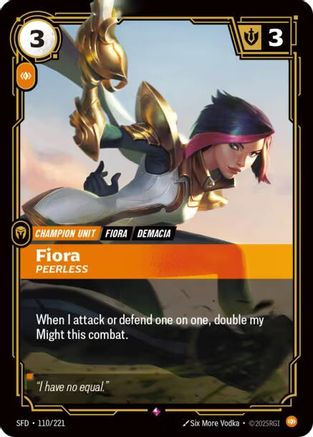 Image of Fiora - Peerless (110/221) - Spiritforged Foil