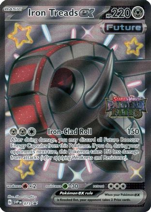 Image of Iron Treads ex (Paldean Fates Stamped) 073  - Holofoil Miscellaneous Cards & Products - Promo