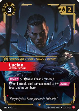 Image of Lucian - Gunslinger (028/221) - Spiritforged Foil