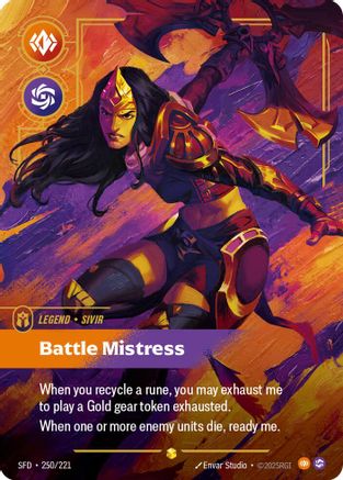 Image of Sivir - Battle Mistress (Overnumbered) (250/221) - Spiritforged Foil