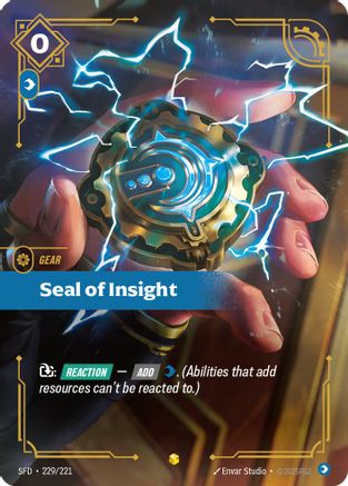 Image of Seal of Insight (Overnumbered) (229/221) - Spiritforged Foil