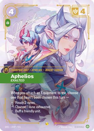 Image of Aphelios - Exalted (Signature) (224*/221) - Spiritforged Foil
