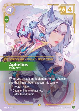 Image of Aphelios - Exalted (Overnumbered) (224/221) - Spiritforged Foil