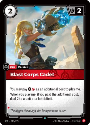 Image of Blast Corps Cadet (013/221) - Spiritforged