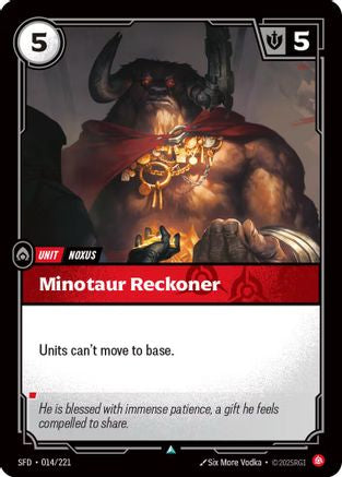 Image of Minotaur Reckoner (014/221) - Spiritforged Foil