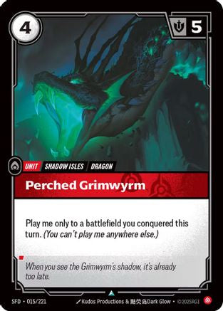 Image of Perched Grimwyrm (015/221) - Spiritforged Foil