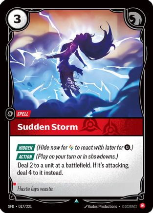 Image of Sudden Storm (017/221) - Spiritforged Foil